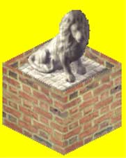 lion in bricks